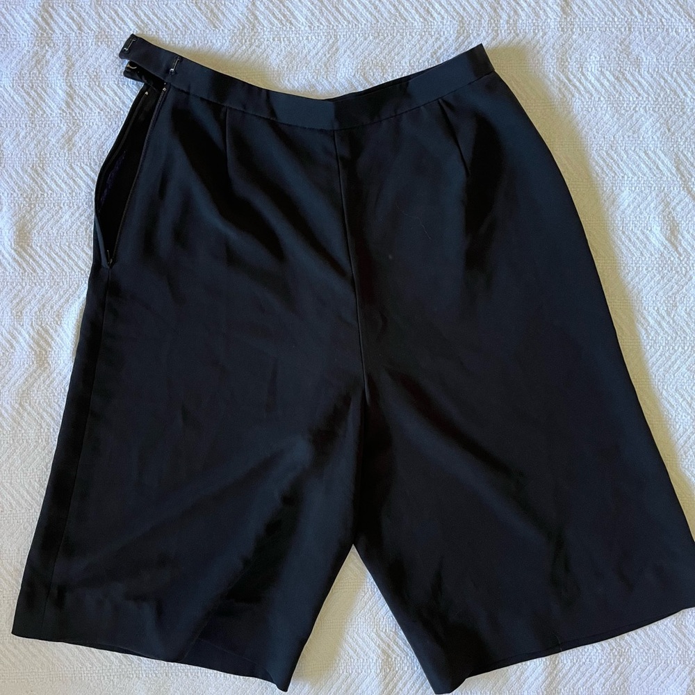 Black High-Waisted Flowy Shorts